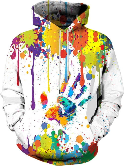 Hoodies for Men Women 3D Pullover Cool Hoodie Graphic Novelty Hooded Sweatshirts with Pocket
